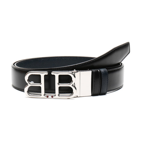 BALLY/巴利 男士皮革板扣式雙面皮帶腰帶 BRITT 35 M