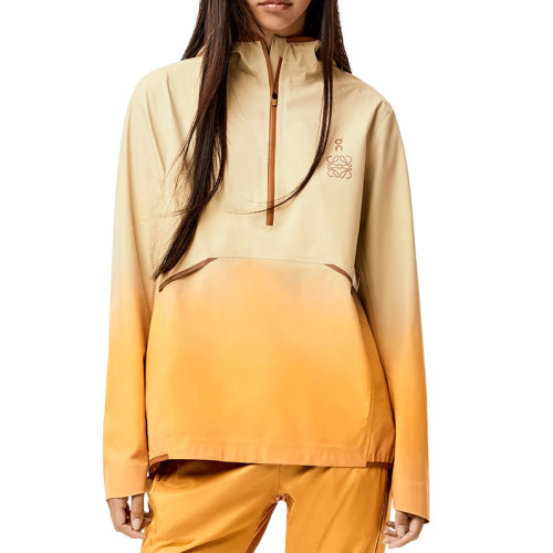 LOEWE/羅意威 22年春夏新款 Waterproof Anorak系列 女士漸變橙色滌綸防水套頭夾克S929Y02X02-6228