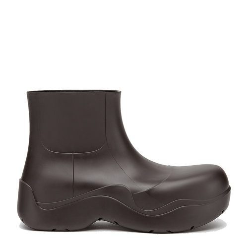 Bottega Veneta/葆蝶家 新款男士深棕色橡膠短靴 640043V00P02113