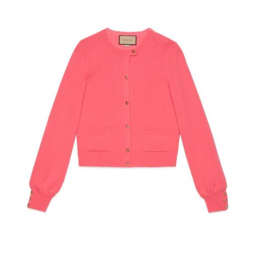  GUCCI古馳 22年秋冬 女士 羊毛馬海毛羊絨開衫 713291 XKCM4 5538