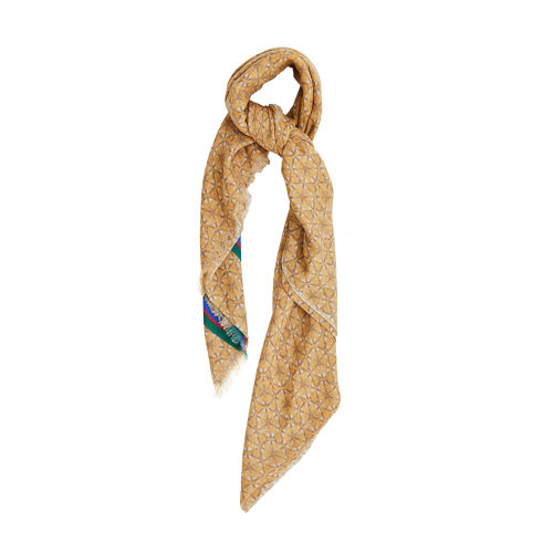 SHOKAY/繡嘉【定制】藝術(shù)家印染Jasper系列印花絲巾披肩竹拼圖可定制尺寸大小