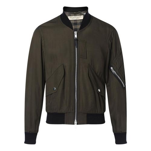 BURBERRY/博柏利 立領(lǐng)拉鏈軍綠色 男士夾克 男士外套 風(fēng)衣上裝男裝40518891