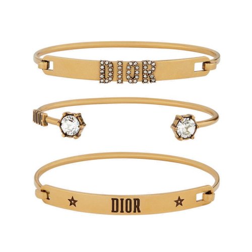 DIOR/迪奧 DIO(R)EVOLUTION女士金色金屬三重手鐲 B0933DVOCY_D908