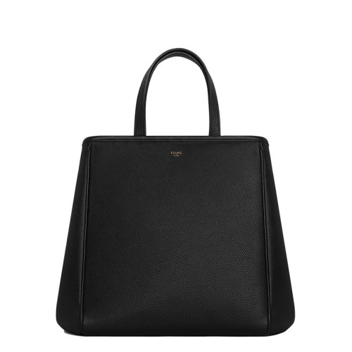 CELINE/賽琳 FOLDED系列 女士小號黑色粒面小牛皮可折疊式手提包194073CR7.38NO