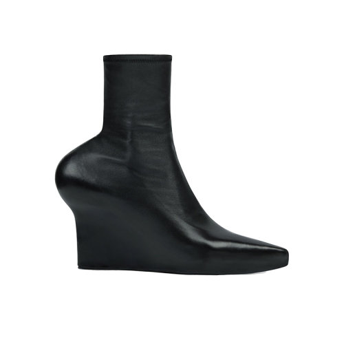 Givenchy/紀(jì)梵希 22年秋冬新款 Show系列 女士黑色彈力納帕羊皮革厚底短靴BE603YE1J5-001