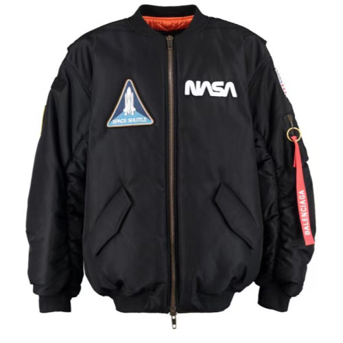 Balenciaga/巴黎世家 男士黑色棉質夾克 663056 TYD31 1000