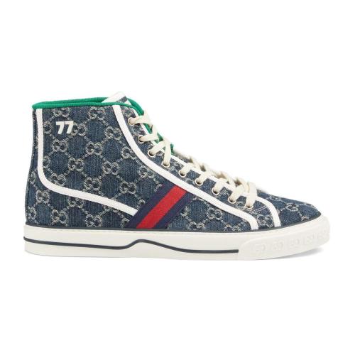  GUCCI古馳 22年秋冬 男士 Gucci Tennis 1977系列男士高幫運動鞋 625807 2KQ90 4464