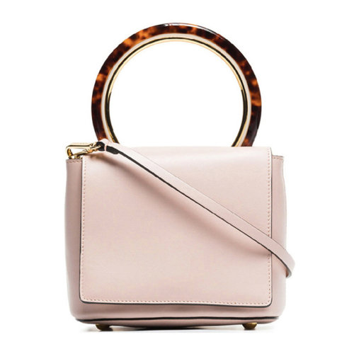 MARNI/瑪尼 PANNIER系列女士純色小牛皮經(jīng)典字母徽標壓花半圓形手柄磁扣翻蓋開合單肩包斜挎包手提包女包 SBMPZ14T13-LV589 多色可選