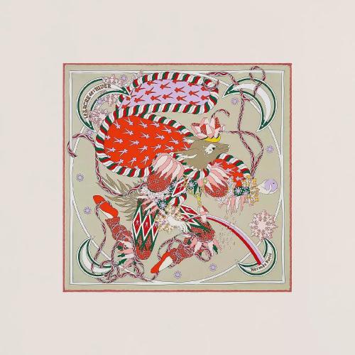  HERMES愛馬仕 22年秋冬 女士 圍巾 Gavroche 45 Le Sacre de lHiver H893925S 06