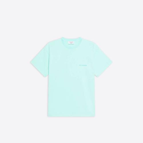 BALENCIAGA巴黎世家 22年春夏 女士 短袖T恤 Logo T恤 Medium Fit 612965TLVB93062