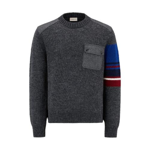  MONCLER蒙可蒙克萊 22年秋冬 男士 針織衫 Wool %26 Flannel jumper H20919C00023M2275950