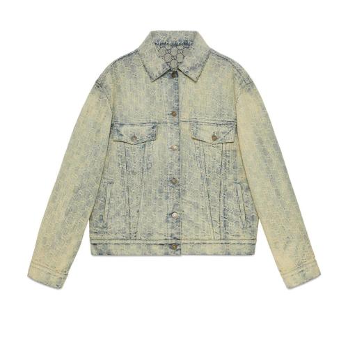  GUCCI古馳 22年秋冬 女士 GG提花牛仔夾克 678791 XDBOK 4692