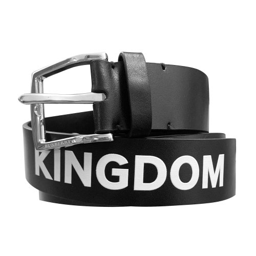 BURBERRY/博柏利 巴寶莉 針扣式 黑色 牛皮 男士腰帶 腰帶 皮帶男