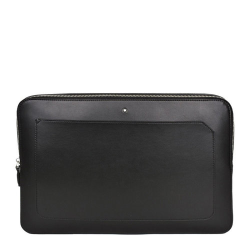 MontBlanc/萬寶龍 男士經(jīng)典郵差包單肩包斜挎包黑色筆記本電腦保護(hù)套男包 124079