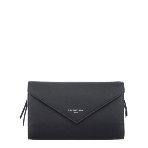 Balenciaga/巴黎世家 女士黑色皮質(zhì)錢包 371661DLQ0N1000