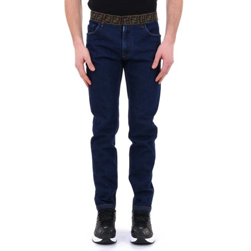 FENDI/芬迪 19年春夏 牛仔褲 男性 復(fù)古 歐美風(fēng) 男士休閑褲 FLP201 A6WK F0QG0