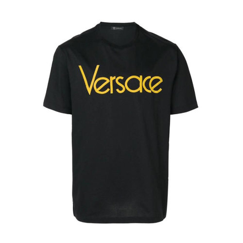 VERSACE/范思哲  男裝 時(shí)尚簡(jiǎn)約 男士黑色棉質(zhì)短袖T恤 A79331A-1A2-1952