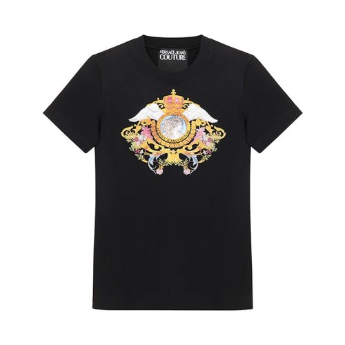  VERSACE JEANS COUTURE 女士印花棉質(zhì)短袖T恤 B2HWA7KD 30457 899 PLFSX