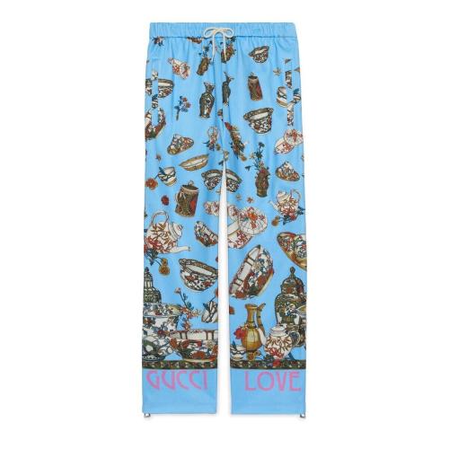  GUCCI古馳 22年秋冬 男士 Gucci Lovelight系列針織棉慢跑長褲 706909 XJERV 4020