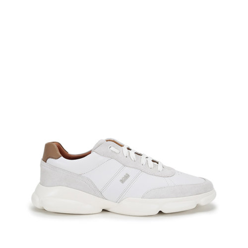 HUGO BOSS/雨果博斯 2021款 男士皮革系帶休閑跑步運(yùn)動(dòng)鞋 50454970