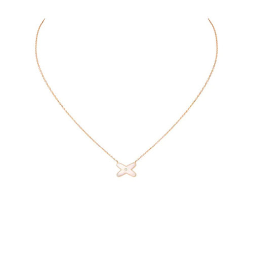 Chaumet/尚美  Jeux de Liens系列 女士18k金玫瑰金珍珠母貝鉆石吊墜082930