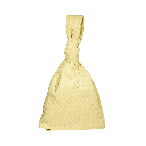 Bottega Veneta/葆蝶家  寶緹嘉女包 女士黃色皮質(zhì)時尚編織手提包 607964VCPP07071