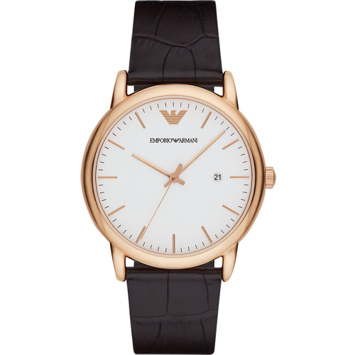Emporio Armani/安普里奧阿瑪尼 皮質(zhì)表帶經(jīng)典時(shí)尚休閑歐美表石英男表 生日禮物送男友 AR2502