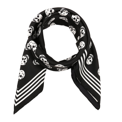 Alexander McQueen/亞歷山大麥昆女士骷髏提花方絲巾5909293001Q