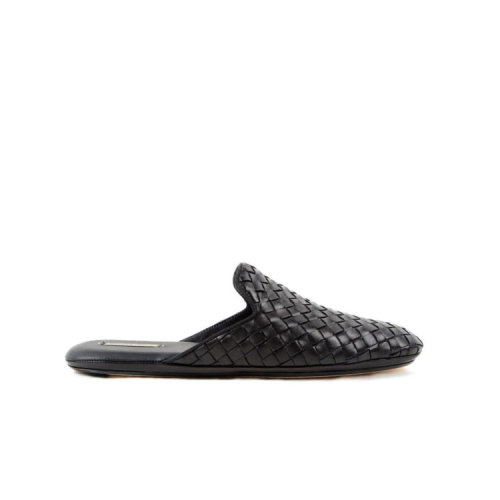 Bottega Veneta/葆蝶家  經(jīng)典黑色 女士 皮革編織 時尚女士涼拖 451886V00101000