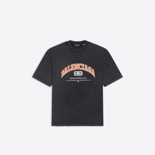  BALENCIAGA巴黎世家 22年春夏 女士 短袖T恤 Maison Balenciaga T恤 Medium Fit 612965TLVJ110