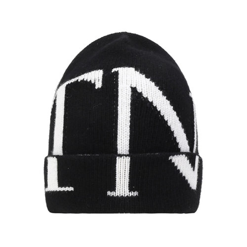 Valentino/華倫天奴 男士初剪羊毛/羊絨保暖帽子針織帽VLTN提花 WY2HB00A FTA