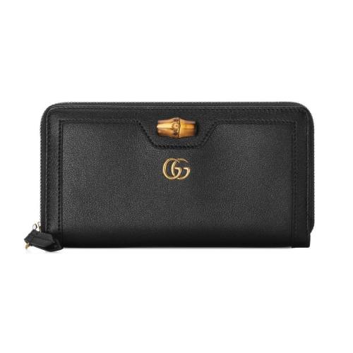  GUCCI古馳 22年秋冬 女士 Gucci Diana系列竹節(jié)長(zhǎng)款錢(qián)包 658634 17Q0T 1000