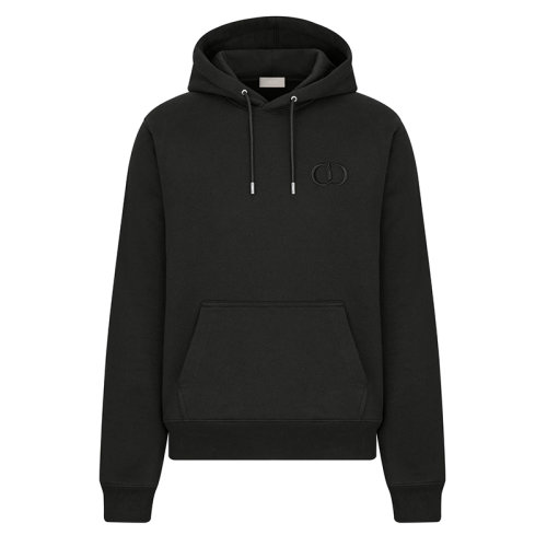 DIOR/迪奧 胸部有“ CD Icon”刺繡 黑色棉絨 男連帽運(yùn)動(dòng)衫113J698A0531_C989