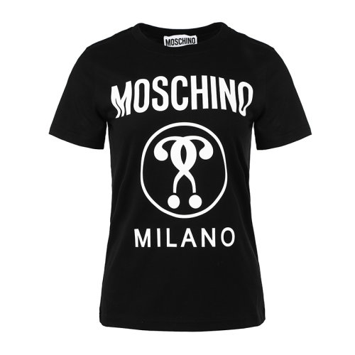 MOSCHINO/莫斯奇諾棉質(zhì)雙問號圖案女士短袖T恤A071505402