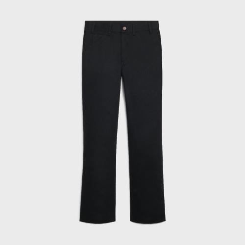  CELINE賽琳思琳 22年秋冬 男士 牛仔褲 JEANS FLARE DYLAN DENIM PURE BLACK 2N583760D.38NO