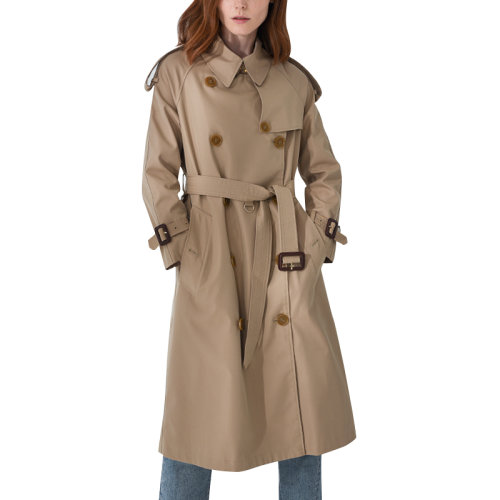 GeleiStory/GeleiStory 秋季新款休閑英倫風(fēng)氣質(zhì)工裝風(fēng)衣女中長(zhǎng)款外套  女士風(fēng)衣