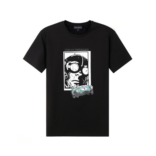 Emporio Armani/安普里奧阿瑪尼【22春夏新款】男士賽車膠囊系列棉質圓領短袖T恤 3L1T8P 1JW5Z