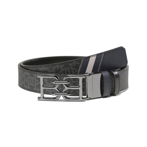 BALLY/巴利 【22秋冬新款】 男士TPU/皮革B-Chain搭扣可裁剪板扣式雙面皮帶腰帶3.5cm B CHAIN 35 M OS