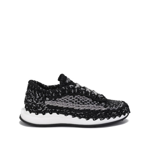 Valentino/華倫天奴 男士織物CROCHET鉤織系帶休閑運(yùn)動(dòng)鞋 WY2S0E41 ZXB