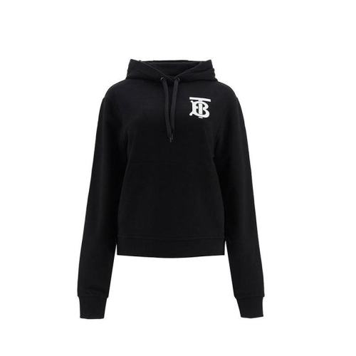  BURBERRY/博柏利 黑色徽標女士連帽衛(wèi)衣 80243521