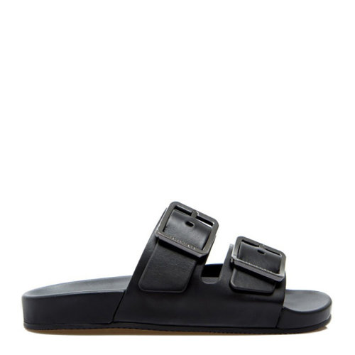 BALENCIAGA 巴黎世家 男士 鞋靴  黑色露趾皮革拖鞋 男士涼拖