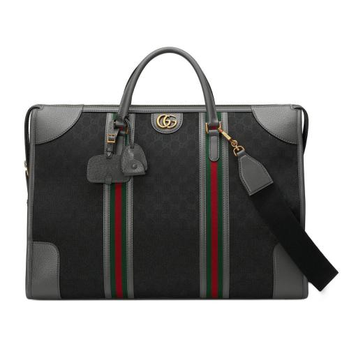  GUCCI古馳 22年秋冬 男士 飾雙G加大號帆布旅行袋 715773 FAARB 1048