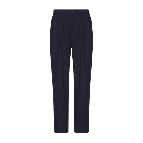 DIDIBOY/迪迪博邇輕薄休閑長(zhǎng)褲男士休閑褲簡(jiǎn)潔透氣褲裝半松緊腰頭舒適不勒長(zhǎng)褲寶藍(lán)