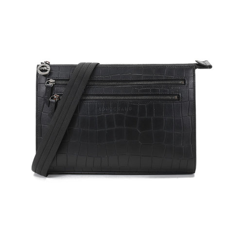 Longchamp/瓏驤  男士CROCO BLOCK系列牛皮單肩斜挎包 20003 945