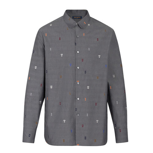 Louis Vuitton/路易威登      FIL COUPé DNA系列 男士灰色長(zhǎng)袖襯衫1A5VZY