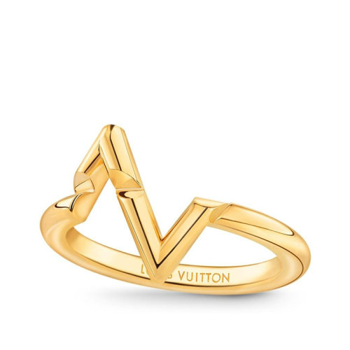 Louis Vuitton/路易威登 Volt系列 18K金黃金徽標(biāo)字母組合造型戒指Q9Q32D