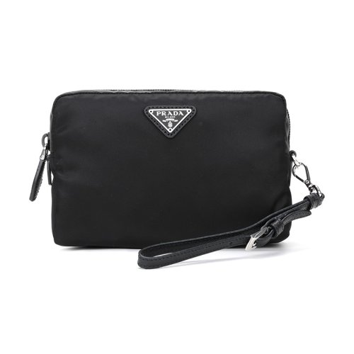  PRADA/普拉達(dá) 女士黑色尼龍手拿包 1NE021 067 F0002 PLSX