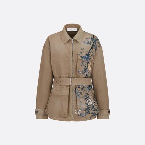  DIOR迪奧 22年秋冬 女士 夾克 Veste ceinturee 257V20A3442_X1810