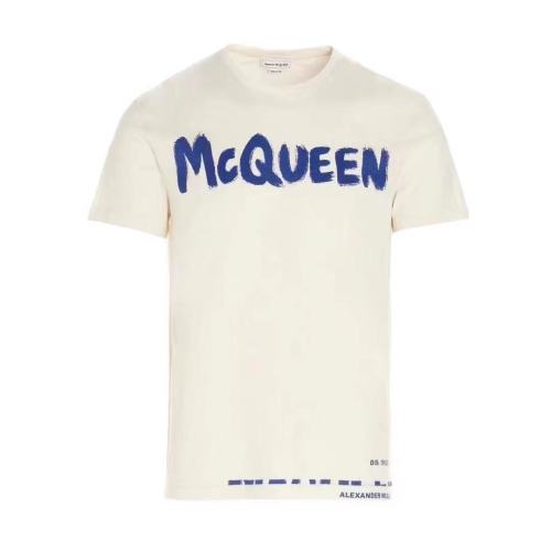 Alexander McQueen/亞歷山大麥昆  新款時尚百搭男士短袖t恤622104QRZ570906【主推】