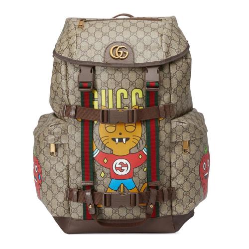  GUCCI古馳 22年秋冬 男士 Gucci小貓印花滑板背包 690999 U54AT 8853